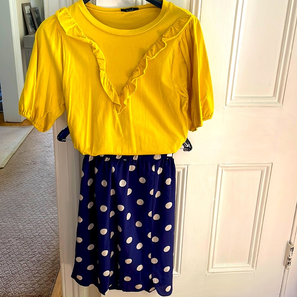 Ruffle tee and skirt